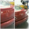 red car paintless dent removal